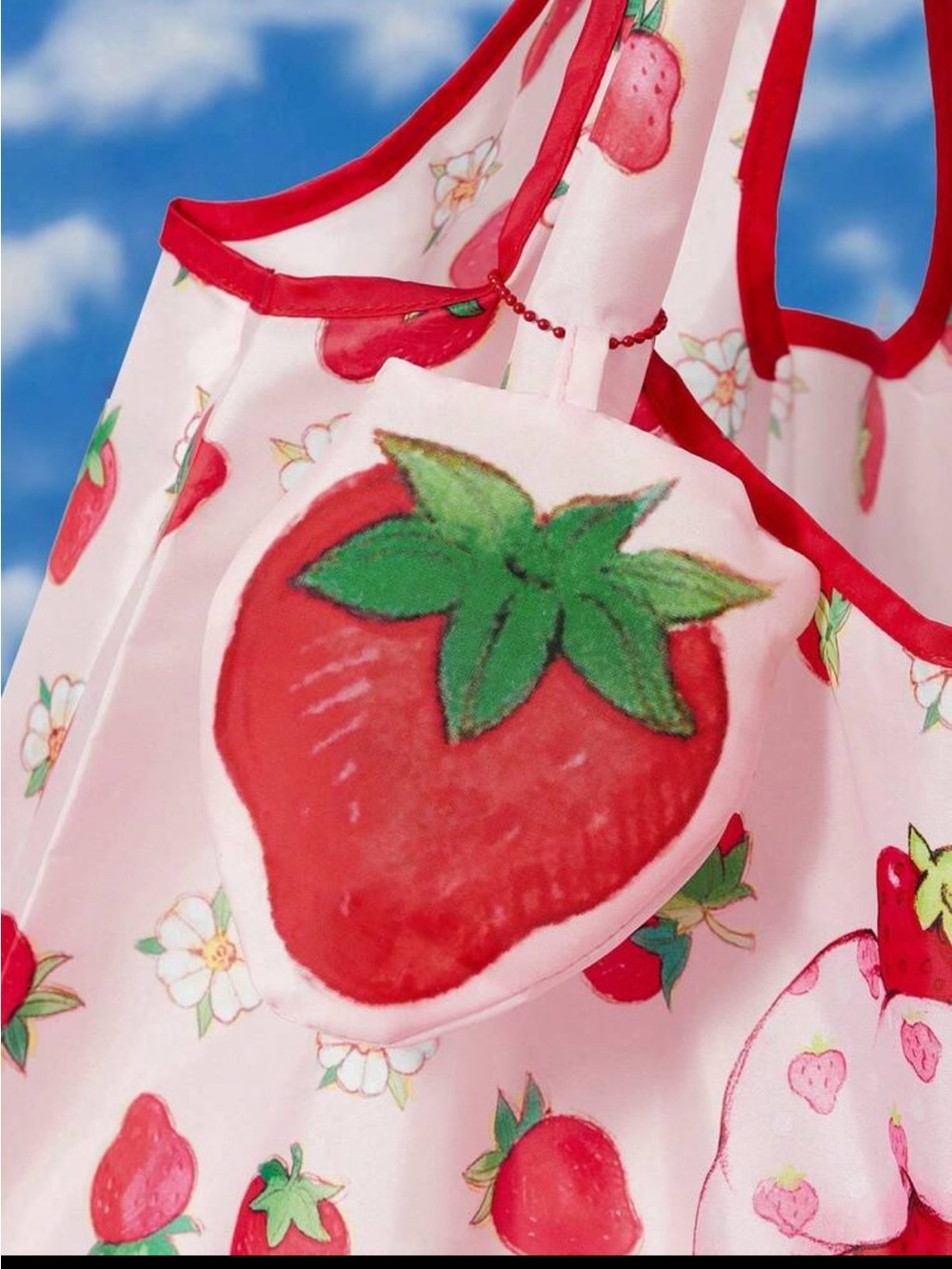 Pink/Red Strawberry Shortcake Tote Bag NEW 🏷️ - Picture 2 of 4